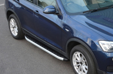 Бокові пороги Fullmond (2 шт., Алюміній) BMW X4 F26 2014-2018 рр.