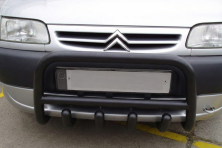 Кенгурятник QT006 Black (нерж.) Citroen Berlingo 1996-2008 рр.