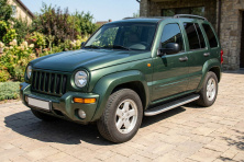 Бокові пороги Tayga Grey (2 шт., Алюміній) Jeep Cherokee/Liberty 2002-2007 рр.