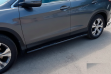Бічні труби BB002 Black (2 шт., нерж) Honda CRV 2012-2016 рр.