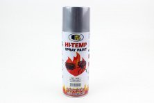 Краска акрилова жаростійка 1200°F, №1400 `СРІБНИЙ МЕТАЛІК`, Аерозоль 400ml KS