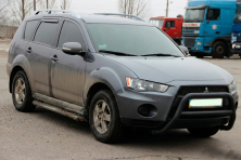 Кенгурятник WT007 Black (нерж.) Mitsubishi Outlander 2006-2012 рр.