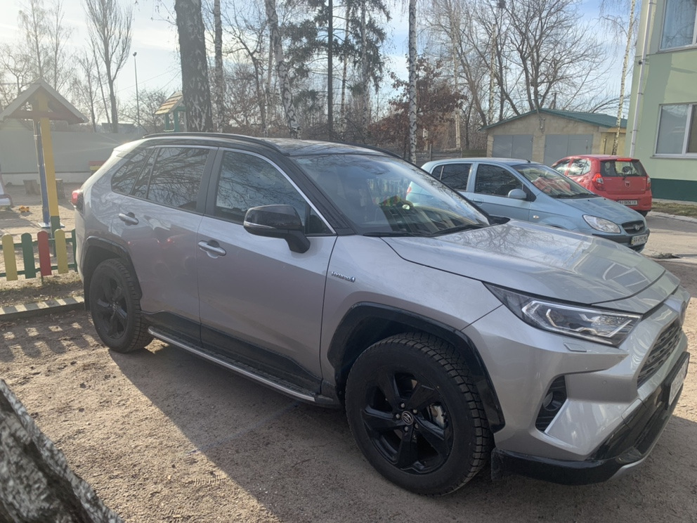 Бокові пороги OEM V1A (2 шт, алюміній) для Toyota Rav 4 2019-2025 рр