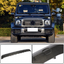 Накладка на передній бампер V1 (для G63 AMG, Сухий карбон) Mercedes G сlass W463 2018-2024 рр.