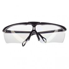 Окуляри захисні прозорі, матеріал лінз полікарбонат, матеріал заушников полікарбонат чорного кольору, захист від удару, оптичний клас 3 INTERTOOL
