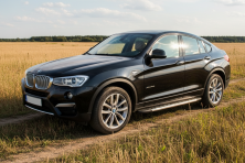 Бокові пороги Duru (2 шт., Алюміній) BMW X4 F26 2014-2018 рр.