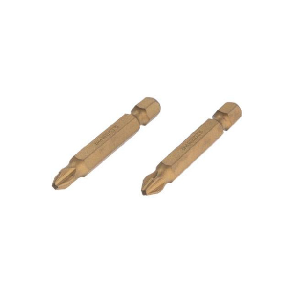 Комплект отверточных насадок PH2 1/4, 50мм, Titanium, S2, уп. 2 ед., STORM