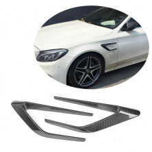 Накладки на передні крила (для SD C63 AMG 2015-2019, Карбон) Mercedes C-сlass W205 2014-2021 рр.