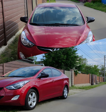 Накладки на дзеркала без вирізу під поворот BMW-style (2 шт) Hyundai Elantra (MD/UD) 2011-2015 рр.