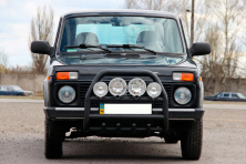 Кенгурятник QT007 Black (нерж.) Lada Niva та Urban 1977- рр.