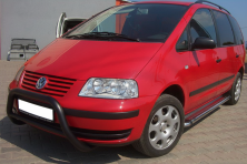Кенгурятник WT005 Black (нерж) Volkswagen Sharan 1995-2010 рр.