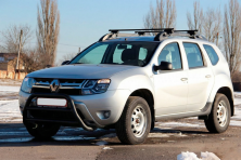 Кенгурятник WT022 Black (нерж) Dacia Duster 2008-2018 рр.