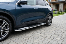 Бокові пороги Tayga V2 (2 шт., Алюміній) Ford Kuga/Escape 2019- рр.