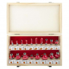 Набор фрез по дереву, 18 шт. INTERTOOL