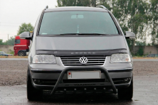Кенгурятник WT004 Black (нерж) Volkswagen Sharan 2010-2023 рр.