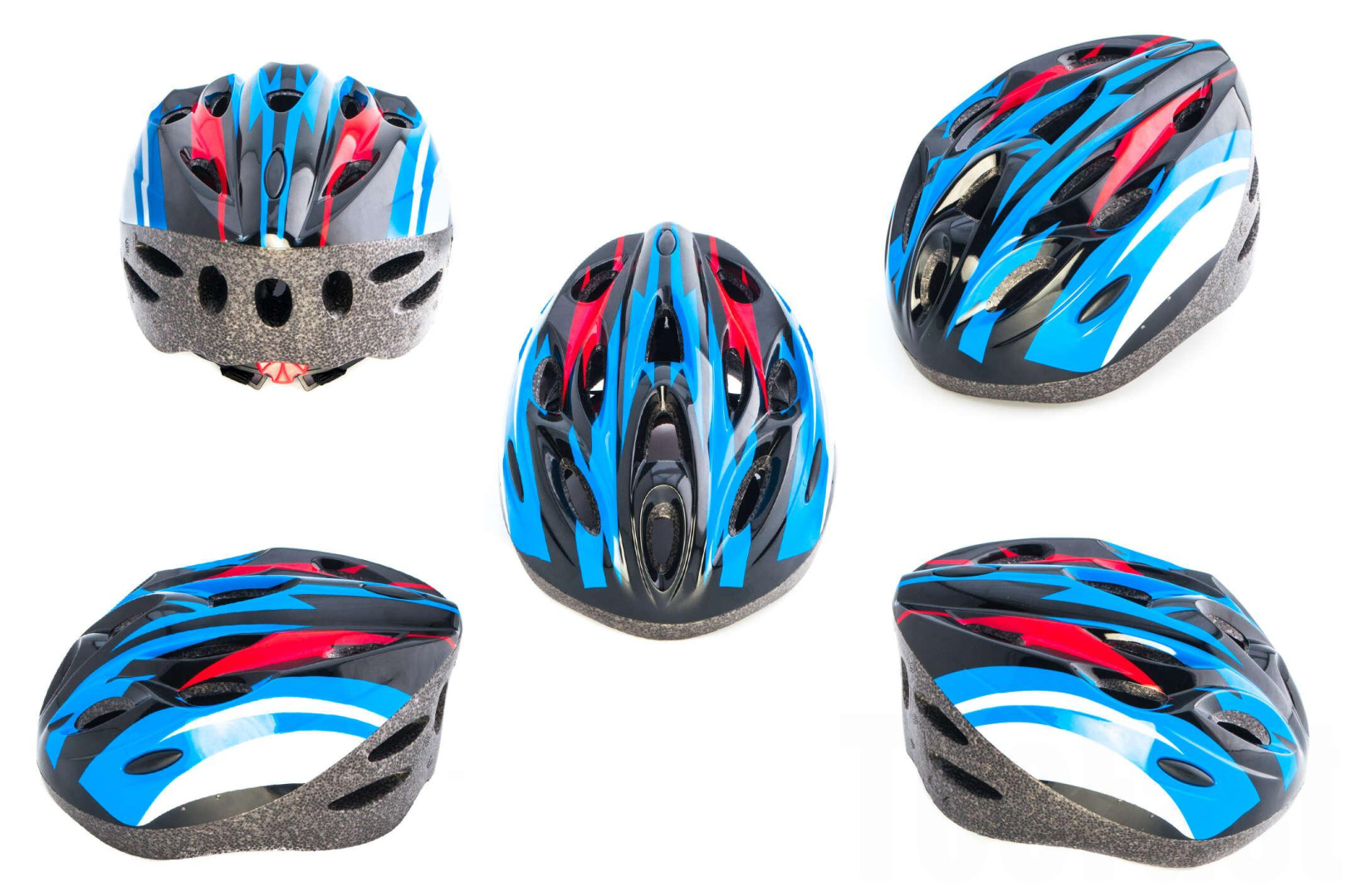 Шлем кросс-кантри   (бело-синий)   DS
