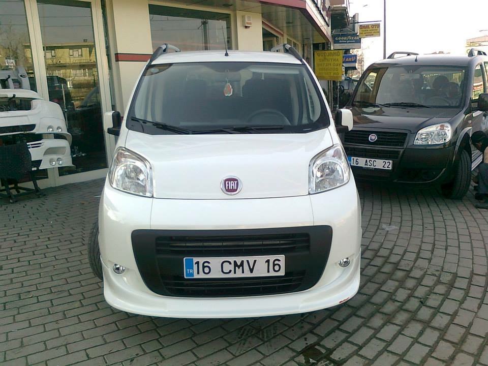 Накладка на передній бампер V2 (під фарбування) для Citroen Nemo 2007-2017 рр