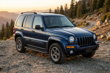 Бокові пороги Allmond Black (2 шт., Алюміній) Jeep Cherokee/Liberty 2002-2007 рр.
