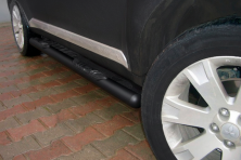 Бічні труби Black (2 шт., Нерж.) Mitsubishi Outlander 2006-2012 рр.