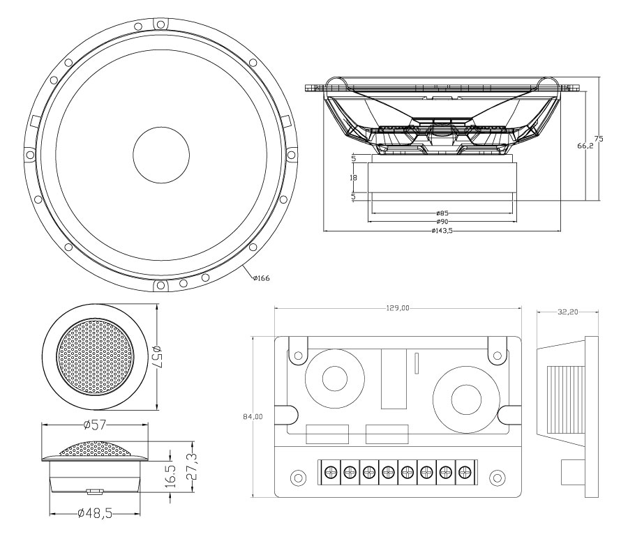 Компонентна акустика MTX TX665S