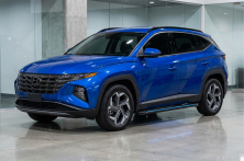 Бокові пороги Maya Blue (2 шт., Алюміній) Hyundai Tucson NX4 2021- рр.