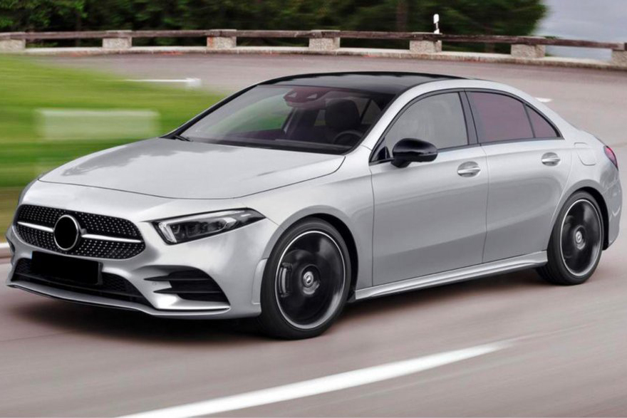 Передня решітка Diamond Silver (з місцем під камеру) для Mercedes A-сlass W177 2018- рр