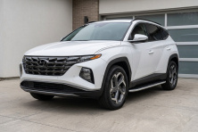 Бокові пороги Tayga Grey (2 шт., Алюміній) Hyundai Tucson NX4 2021- рр.
