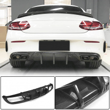 Дифузор заднього бампера V1 (для купе/кабріолет C63 AMG 2015-2019, Карбон) Mercedes C-сlass W205 2014-2021 рр.