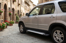 Бокові пороги Line (2 шт., Алюміній) Honda CRV 2001-2006 рр.