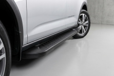 Бокові пороги Allmond Black (2 шт., Алюміній) Максі база Ford Connect 2021- рр.