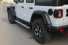 Бокові пороги Mevsim Grey (2 шт., Алюміній) Jeep Wrangler 2018- рр.