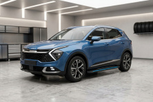 Бокові пороги Maya Blue (2 шт., Алюміній) Kia Sportage 2021- рр.