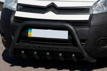 Кенгурятник WT004 Black (нерж) Citroen Berlingo 2008-2018 рр.