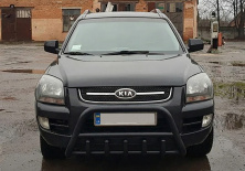 Кенгурятник WT003 Black (нерж.) Kia Sportage 2004-2010 рр.