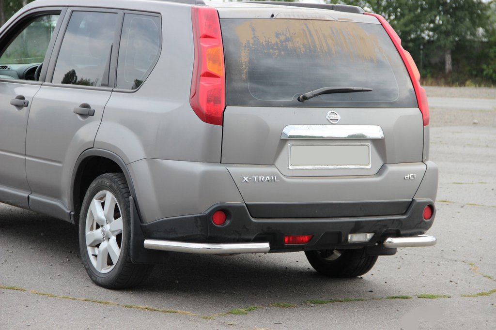 Задні кути AK003-Double (2 шт., нерж.) для Nissan X-trail T31 2007-2014рр