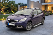 Бокові пороги Mevsim Grey (2 шт., Алюміній) Peugeot 2008 2013-2019 рр.
