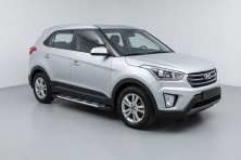 Бокові пороги Sunrise (2 шт., Алюміній) Hyundai Creta 2014-2020 рр.