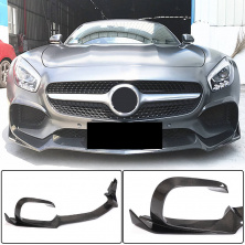 Накладка на передній бампер Lip (для 2015-2017, Карбон) Mercedes AMG GT C190/R190 2014-2022 рр.