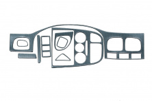 Накладки на панель (2000-2002) Карбон Kia Rio 2000-2005 рр.