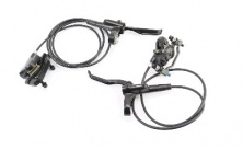 Тормоз Disk-brake гидравлический передний 800мм (F180мм)+задний 1400мм (F180/R160мм), чёрный BR-MT200