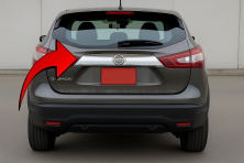 Накладка над номером Libao (пластик) Nissan Qashqai 2014-2021 рр.