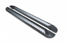 Бокові пороги Vision New Black (2 шт., Алюміній) 2014-2019 Land Rover Discovery Sport 2014- рр.