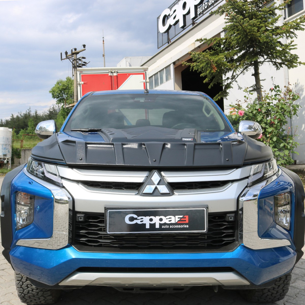 Комплект накладок на капот DRAGON (2019-2024, 3 шт) для Mitsubishi L200 рр