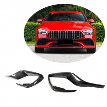 Накладки на передній бампер (для GT43/GT50/GT53 2018-2022, Карбон) Mercedes AMG GT 4 X290 2018- рр.