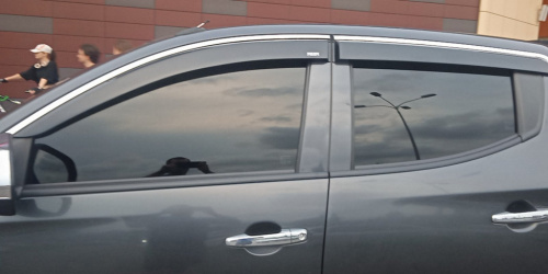 Вітровики з хромом (4 шт, Niken) для Fiat Fullback 2016-2024 рр
