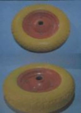 Колесо   3,50 -7   TL   (прессрезина, под ось d-20мм )   (желтое)   MRHD