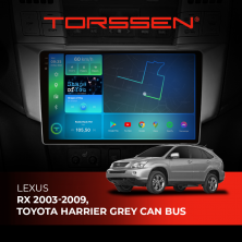 Штатна магнітола Torssen 2K Lexus RX 03-09,Toyota Harrier Grey CAN BUS F10232 4G Carplay DSP