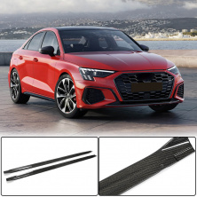 Бокові пороги (для S3 Sedan, Карбон) Audi A3 2020- рр.