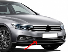 Верхня смужка в бампер (2019+, 1 шт, нерж) Volkswagen Passat B8 2015-2023 рр.