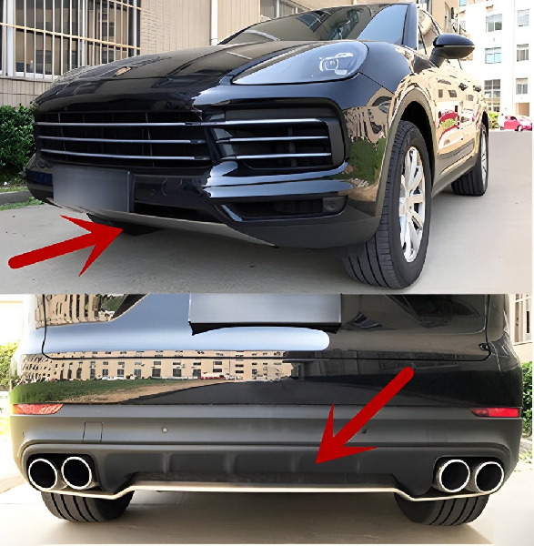 Передня і задня накладки для Porsche Cayenne 2018- рр